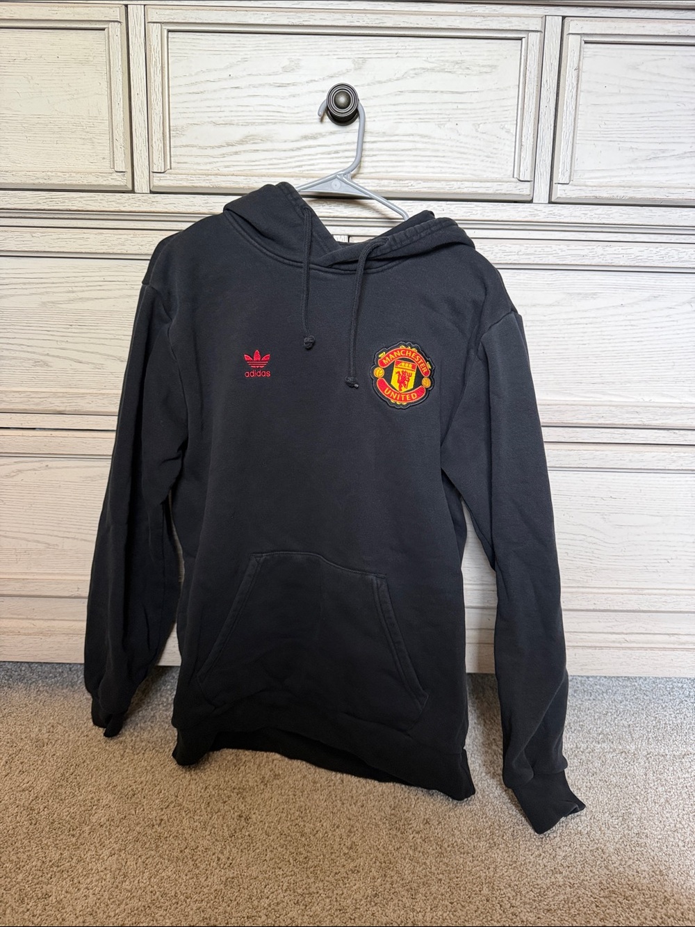 Women’s Adidas Manchester United Black Pullover Hoodie